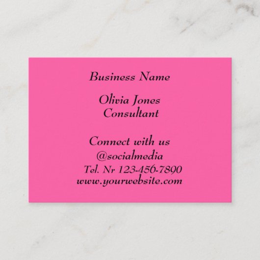 Social media Trendy Neon Modern Neon Roze Visitekaartje (Voorkant)