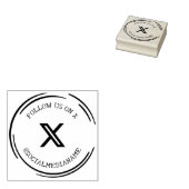 Social media Twitter X Volg ons Rubberstempel (Gestempeld)