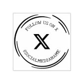 Social media Twitter X Volg ons Rubberstempel (Afrduk)