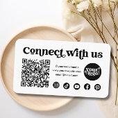 Social Media Verbind met ons QR Code Wit Visitekaartje