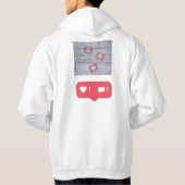 Social Media Vibes Hoodie – Minimalistisch ontwerp (Achterkant)