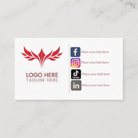 Social Media Visitekaartjes 9 Pack van 100 (Achterkant)