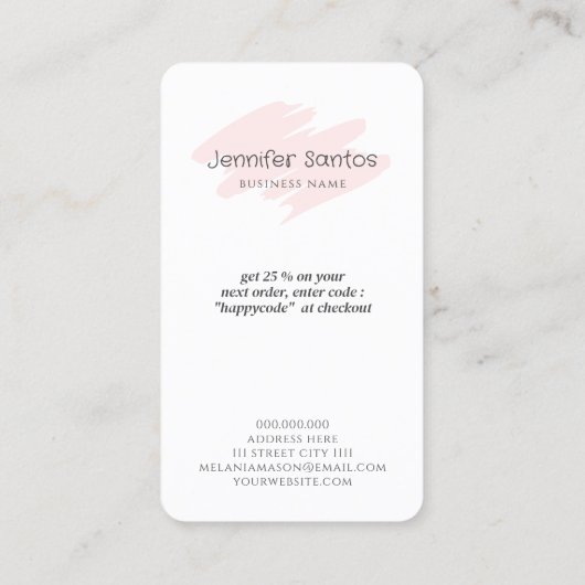 Social Media Voeg QR-code en Logo toe Dank u Visitekaartje (Achterkant)