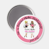 Social Media Vriendinnen Magnet (Voorkant / Achterkant)