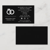 Social Media Wedding Rings Event Planner Planning Visitekaartje (Voorkant / Achterkant)