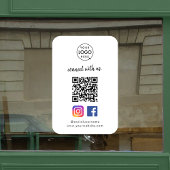 Social Media Window Sticker | Instagram Facebook Q