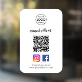 Social Media Windowsticker | Instagram Facebook QR Raamsticker