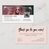 Social Media Winkel QR Code Korting Bedankt Visitekaartje (Voorkant / Achterkant)