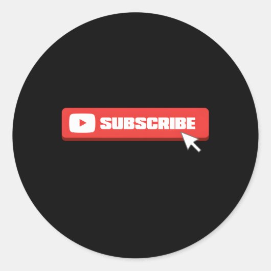 Social Media zoals Share Comt Abonneren Vlogger Ronde Sticker (Voorkant)