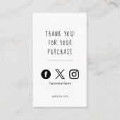 Social media, zwart-wit order insert Kaart (Voorkant)