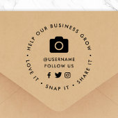 Social Medial Rubber Stamp | Follow Us Business Rubberstempel