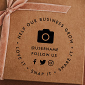 Social Medial Rubber Stamp | Follow Us Business Rubberstempel