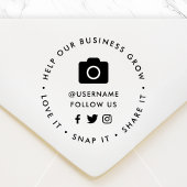 Social Medial Rubber Stamp | Follow Us Business Rubberstempel