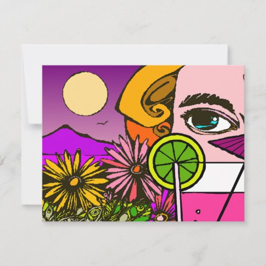 Social Meet-up Invitation Cocktail party Cruise Kaart (Voorkant)