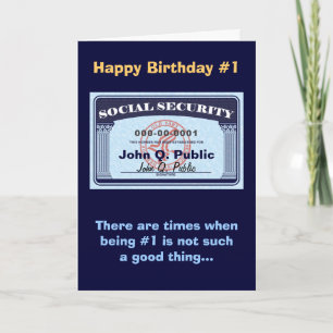 Social Security Card - tekst wijzigen Kaart