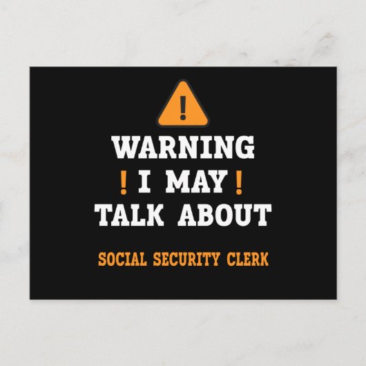 Social Security Clerk Briefkaart (Voorkant)