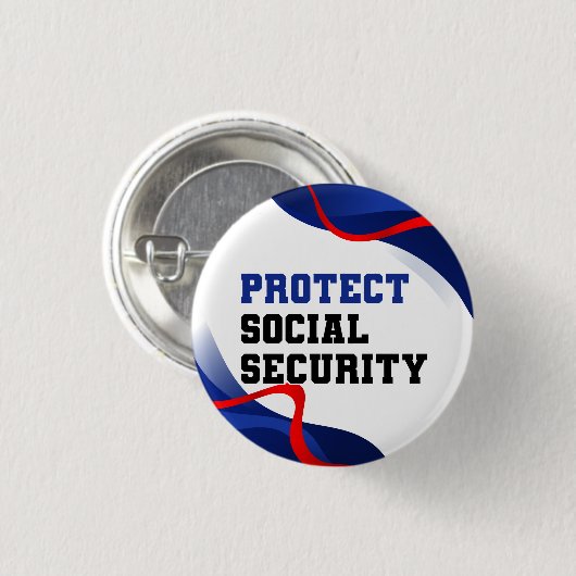 Social Security Political Anti Trump Accessory Ronde Button 3,2 Cm (Voorkant /achterkant)