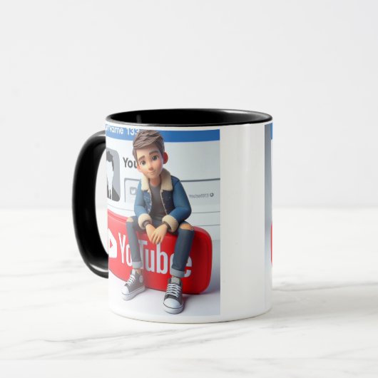 Social Vibes Mok Youtube logo ontwerp (Voorkant links)