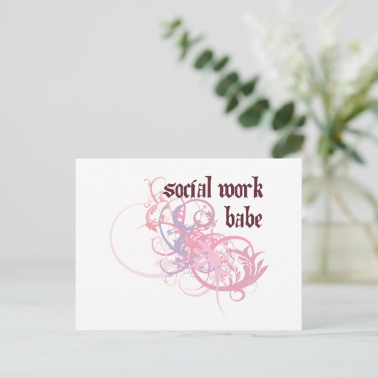Social Work Babe Briefkaart (Staand voorkant)