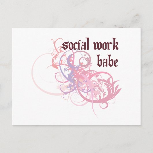 Social Work Babe Briefkaart (Voorkant)