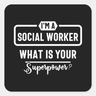 social work, cute social work, social worker vierkante sticker