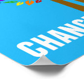 Social Work Inspirational Quote Beautiful Blue Poster (Hoek)