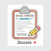 Social Worker Afstuderen Appreciation Gift MSW Sticker (Vel)