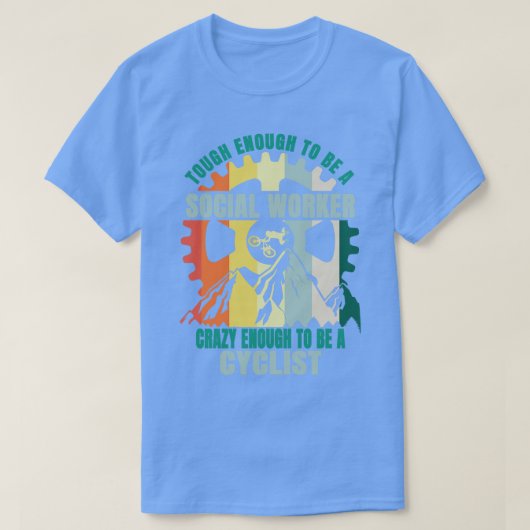 Social Worker Biker Design T-shirt (Design voorkant)