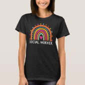 Social Worker Boho Rainbow Back To School Apprecia T-shirt (Voorkant)