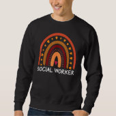 Social Worker Boho Rainbow Back To School Apprecia Trui (Voorkant)