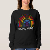 Social Worker Boho Rainbow Back To School Apprecia Trui (Voorkant)