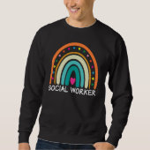 Social Worker Boho Rainbow Back To School Apprecia Trui (Voorkant)