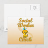 Social Worker Chick Briefkaart (Voorkant / Achterkant)