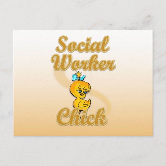 Social Worker Chick Briefkaart (Voorkant)