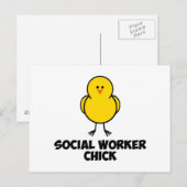 Social Worker Chick Briefkaart (Voorkant / Achterkant)