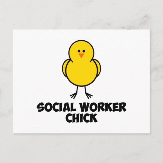 Social Worker Chick Briefkaart (Voorkant)