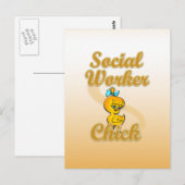 Social Worker Chick Briefkaart (Voorkant / Achterkant)