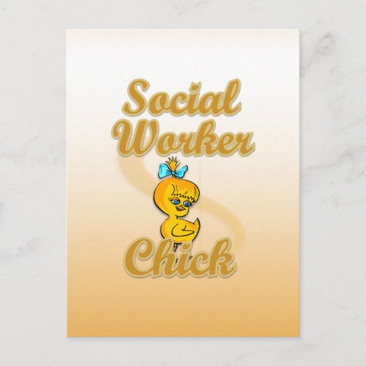 Social Worker Chick Briefkaart (Voorkant)