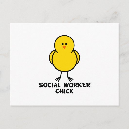 Social Worker Chick Briefkaart (Voorkant)