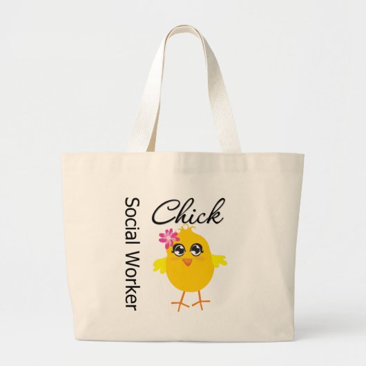 Social Worker Chick Grote Tote Bag (Voorkant)
