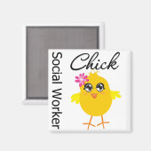 Social Worker Chick Magneet (Voorkant / Achterkant)