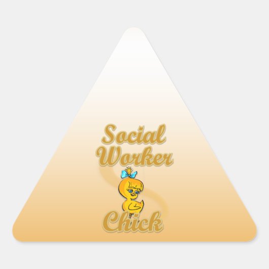 Social Worker Chick Sticker (Voorkant)