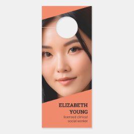 Social Worker Custom Foto en QR Deurhanger