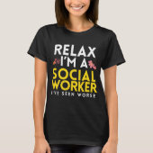 Social Worker Funny Gag T-shirt Masters Worker (Voorkant)