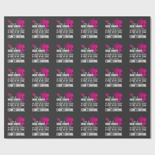 Social Worker Girl Cadeaupapier (Vlak)