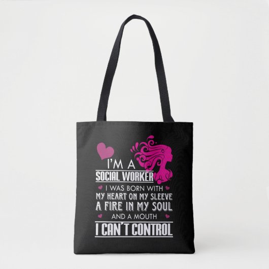 Social Worker Girl Tote Bag (Voorkant)