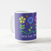 "Social Worker," Graphic Spring Flowers Koffiemok (Voorkant links)