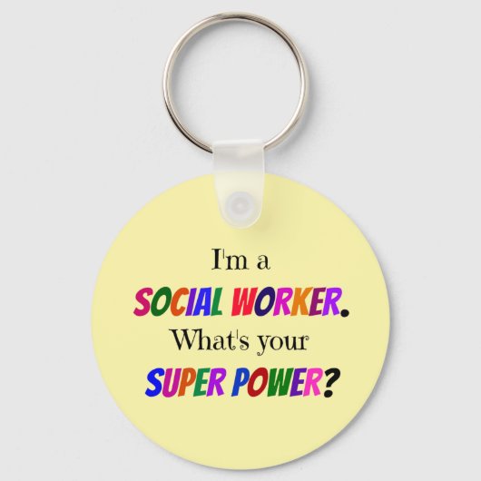 Social Worker Humor Sleutelhanger (Voorkant)