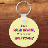 Social Worker Humor Sleutelhanger (Achterkant)