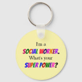 Social Worker Humor Sleutelhanger (Achterkant)